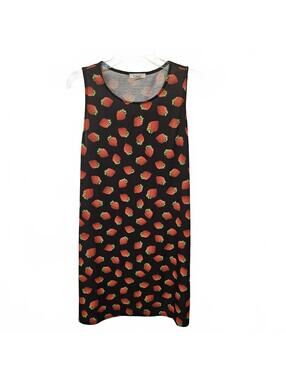 Sundress Summer Playful Charm Strawberry Chic Sleeveless Size Misses L